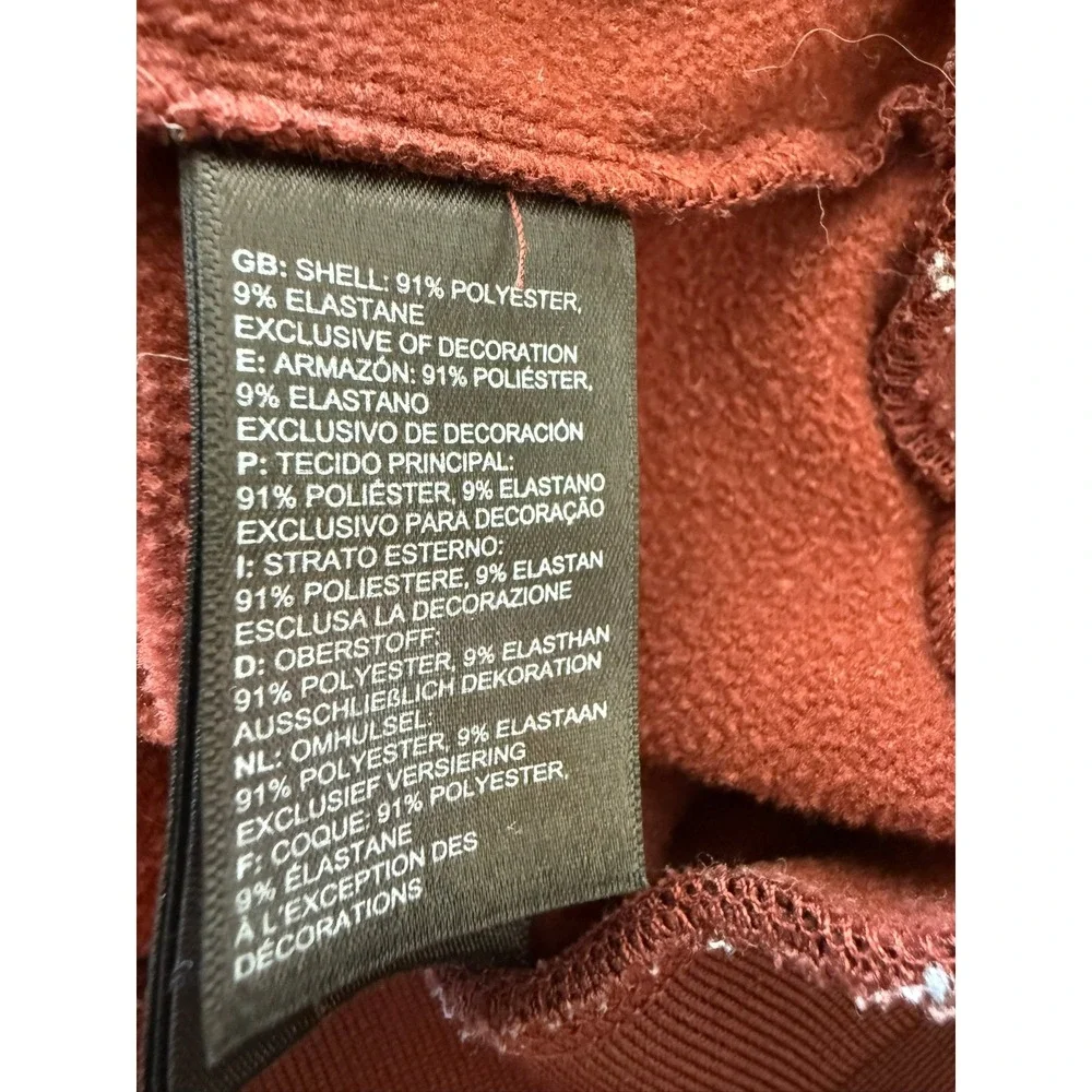 The North Face Tekno Logo Hoodie Mens XL Mahogany Red Fleece Pullover NF0A3M4E